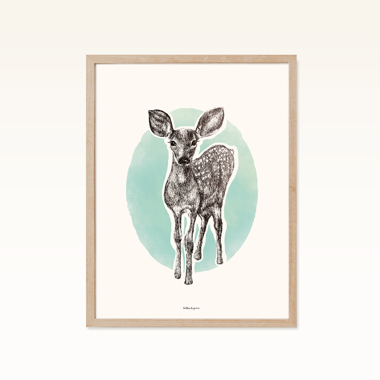 Poster met illustratie van een hert